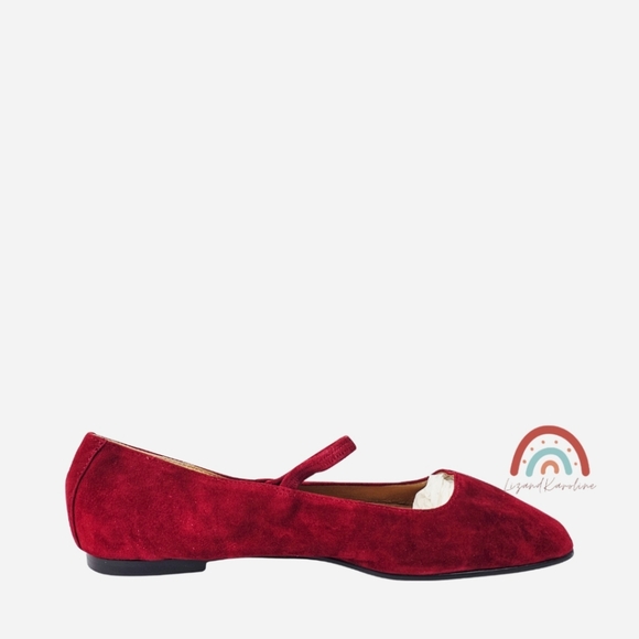 New! Madewell Greta Ballet Ruby Port Leather Suede Flats 9.5 - Picture 5 of 16